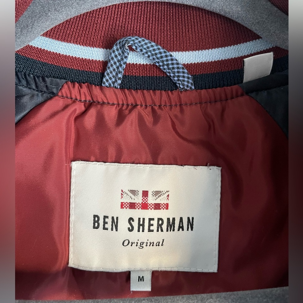 Ben Sherman Jacket - Burgundy/Navy - Medium (M) - Picture 2 of 4
